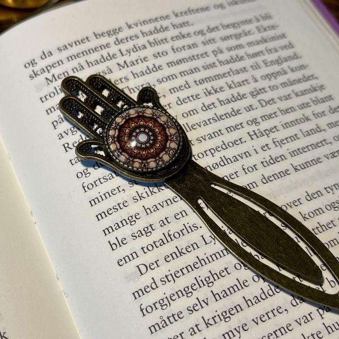Hovedbilde Bokmerke Hamsa hånd Brun
